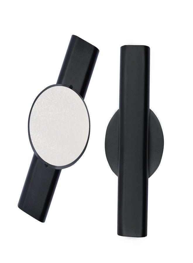 AUXBC 7" Wall-Mounted Flower Tube, Top/Bottom Open Vase, Wall Metal Flower Tube Decoration Holder for Flower Display, Home Office Living Room Bedroom Decoration with Adhesive Material, 2pcs(Black) - Image 3